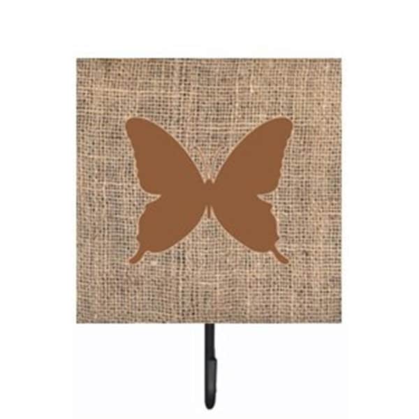 Micasa Butterfly Burlap and Brown Leash Or Key Holder MI718692 - main
